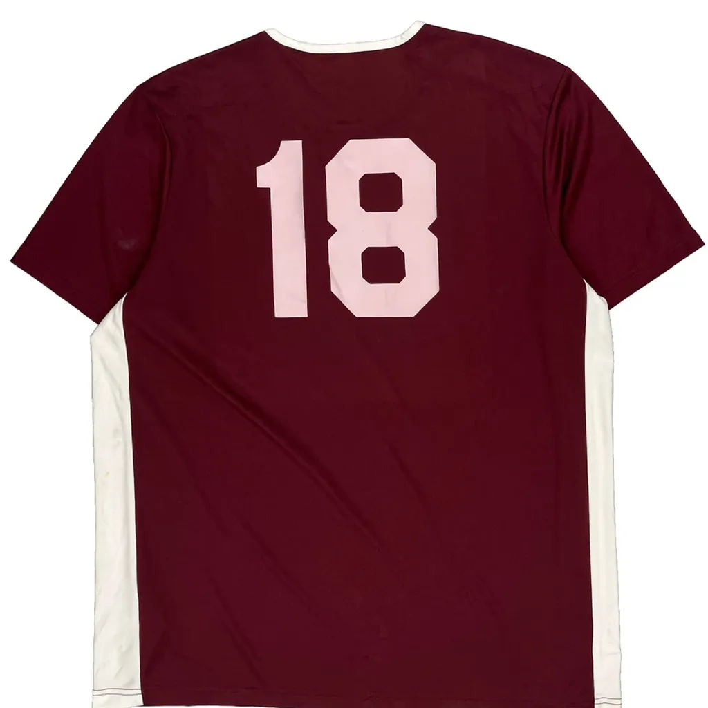 Number 18 Adidas Football Jersey - XL Burgundy Polyester - Image 6