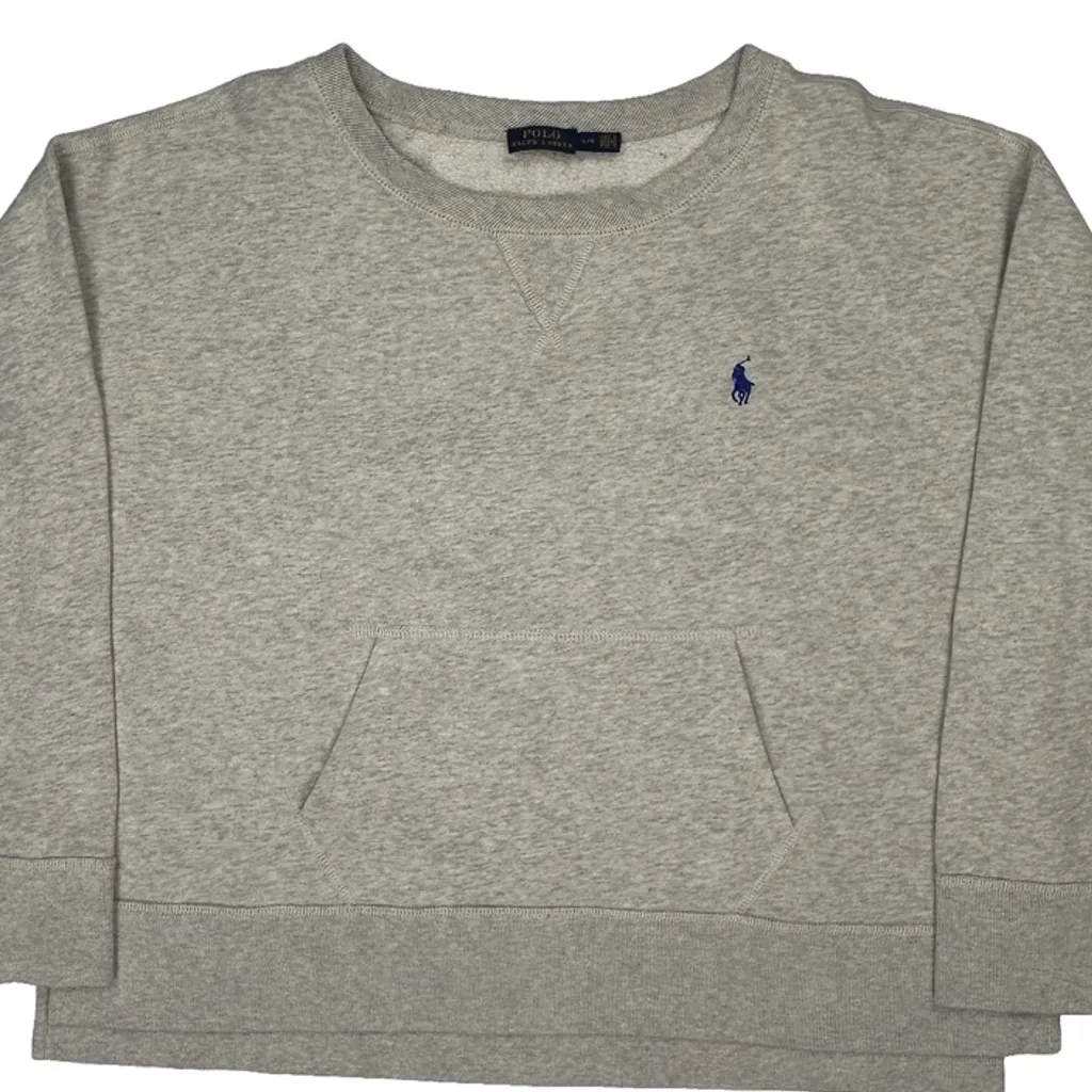 Polo By Ralph Lauren Sweatshirt - Large Grey Cotton - Image 4