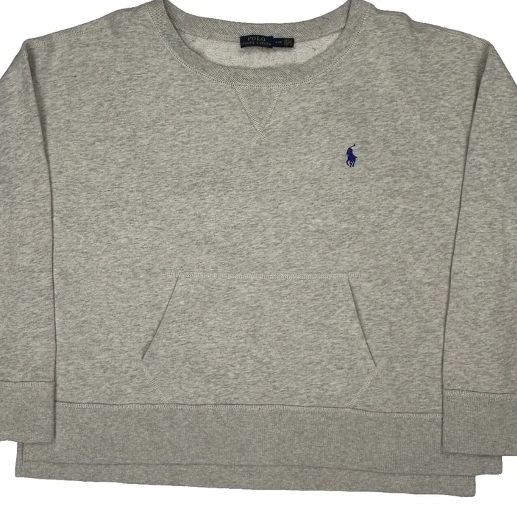 Polo By Ralph Lauren Sweatshirt - Large Grey Cotton - Image 5