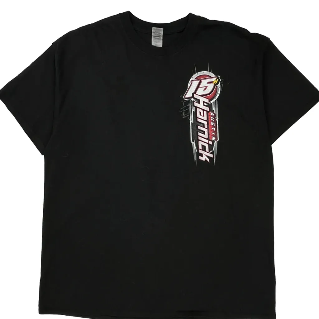 Racing Gildan Graphic T-Shirt - XL Black Cotton - Image 5