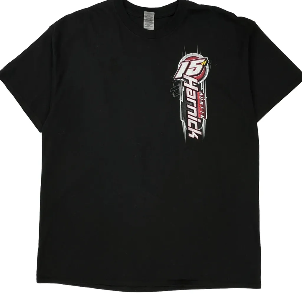 Racing Gildan Graphic T-Shirt - XL Black Cotton - Image 6