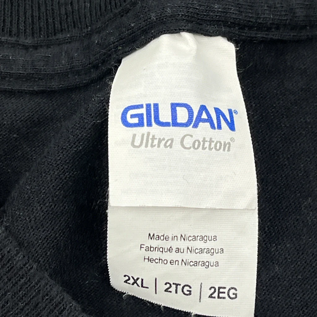 Racing Gildan Graphic T-Shirt - 2XL Black Cotton - Image 3