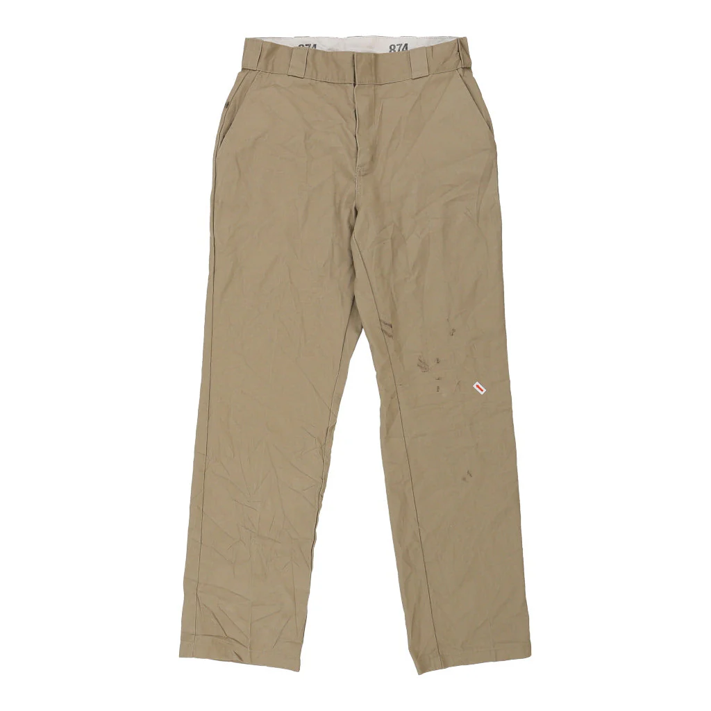 874 Dickies Trousers - 30W UK 10 Beige Cotton Blend - Image 3