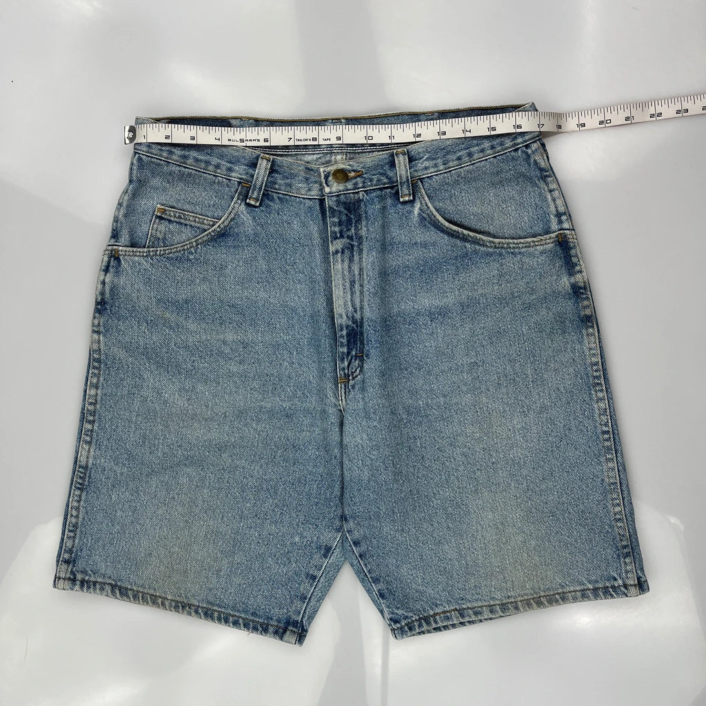 Wrangler Denim Shorts - 34W 10L Light Wash Denim - Image 3