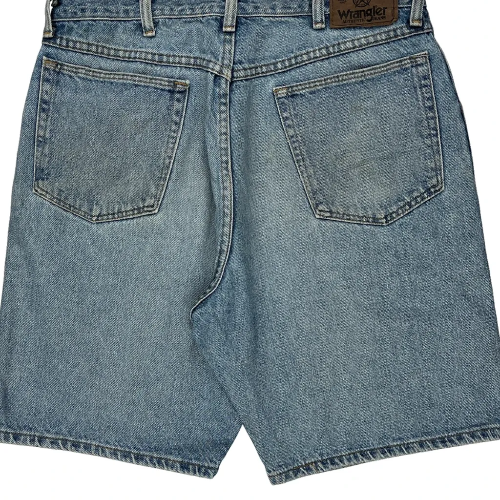 Wrangler Denim Shorts - 34W 10L Light Wash Denim - Image 7